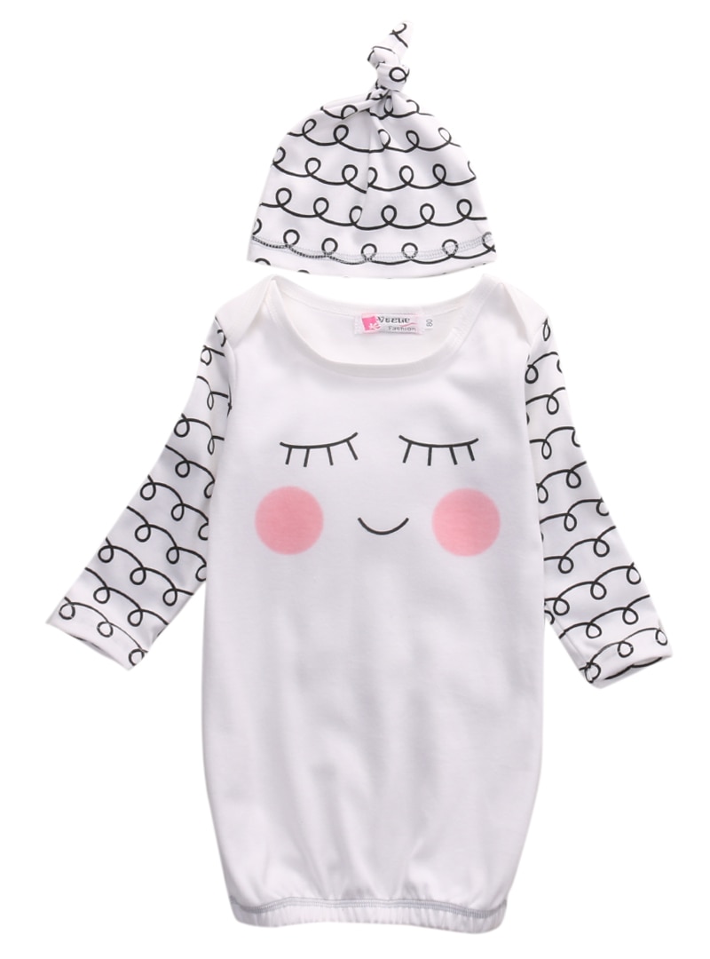 Emmababy Entzückende schläfrig Augen rosig Wangen Outfit Baby Junge Mädchen Kleid Hütte Kleinkind Neugeborenen Kommen Heimat Baby Outfits