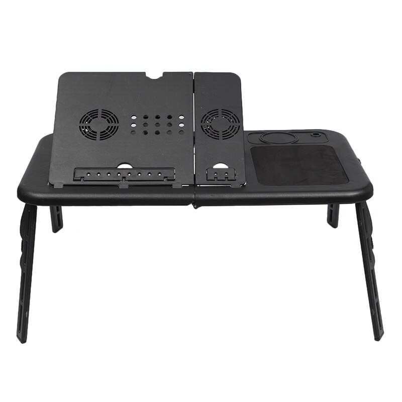 Multi-fonction Ordinateur Portable Table Stand-Up Pliant Table D'ordinateur, ordinateur portable Support Plateau Sur USB REFROIDISSEMENT Lit (noir)