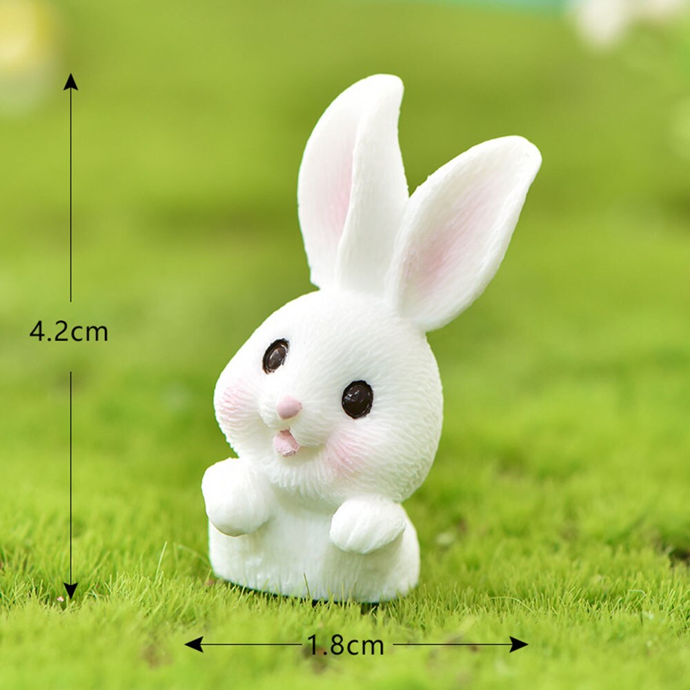 Mignon Animal dessin animé lapin carotte résine jardinage plante accessoires Micro paysage ornements jardin décoration: D