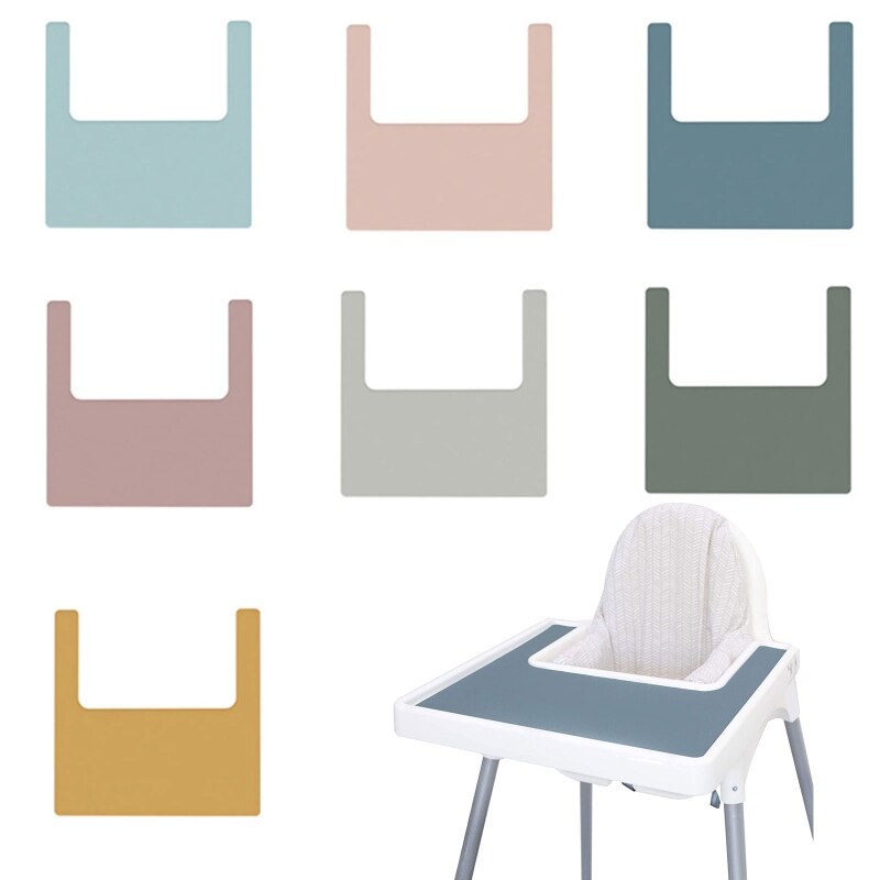 Silikon-tischset für kleinkinder, bpa-frei, rutschfest, wasserdicht, ölabweisend, tischunterlage, tragbare Baby-essmatte, wiederverwendbar