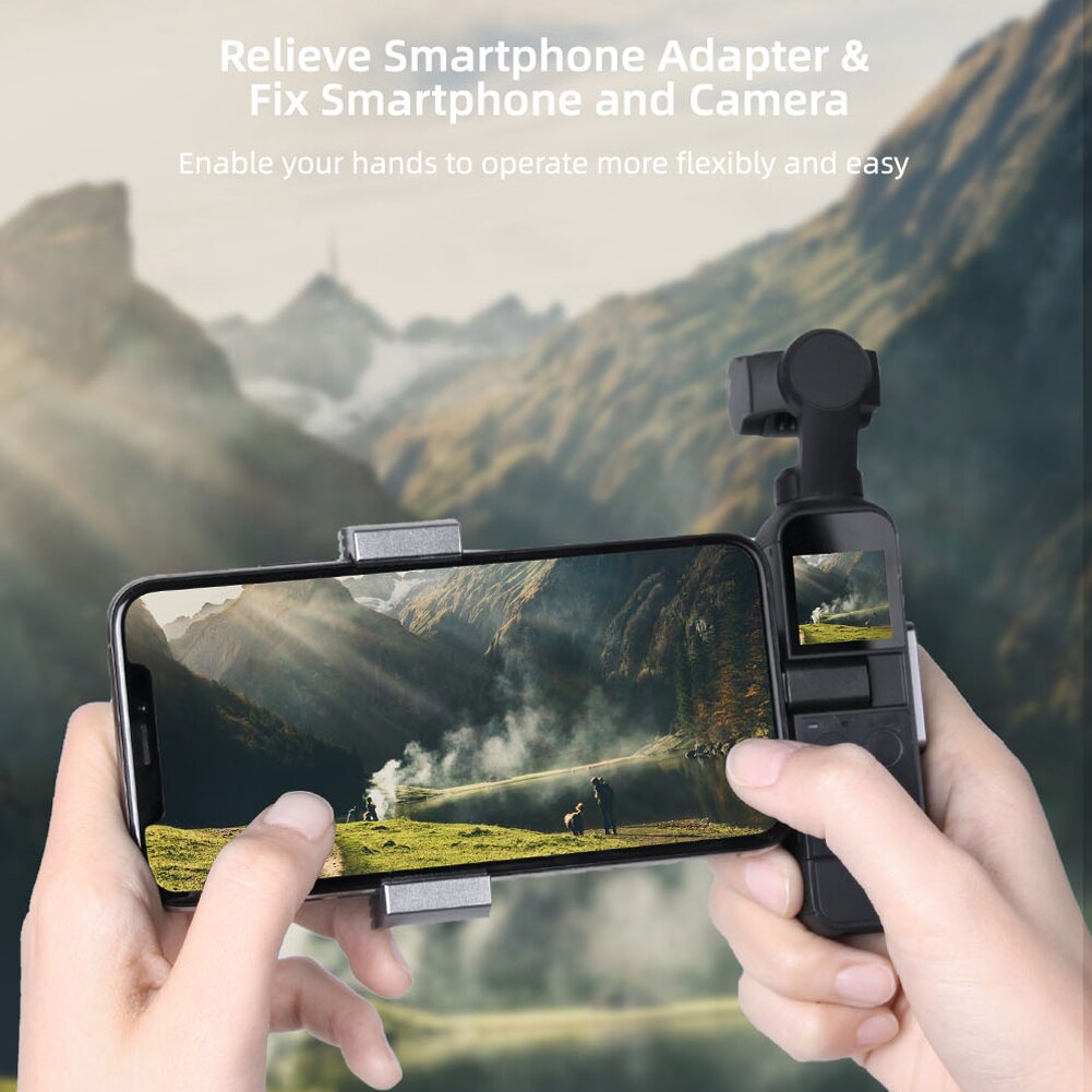 Opvouwbare Mobiele Telefoon Clip Beugel Aluminium Statief Adapter Houder Voor Dji Osmo Pocket/Pocket 2 Handheld Gimbal camer