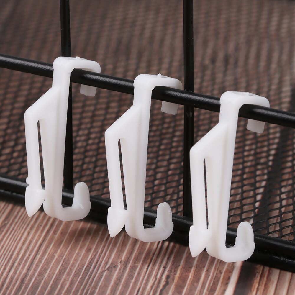 50pcs Curtain Glider Hooks White Plastic for Curta... – Grandado