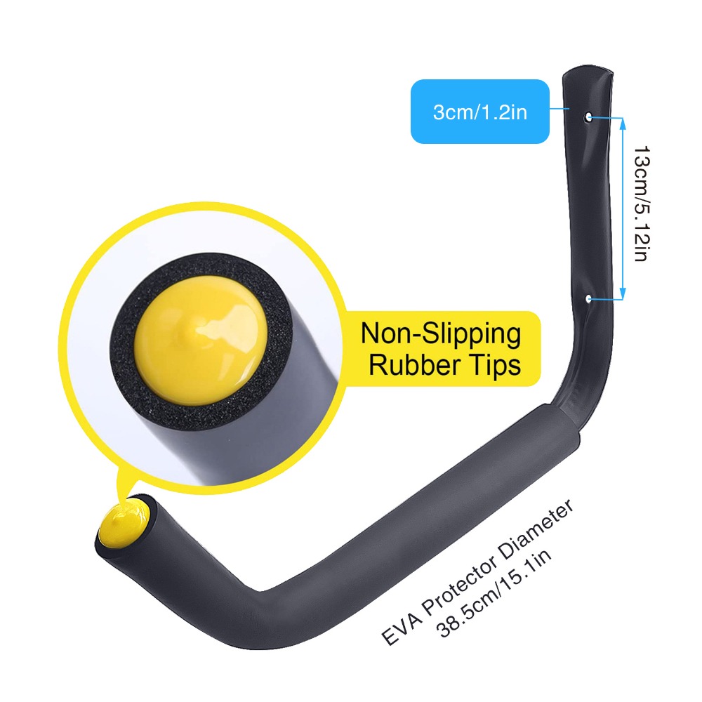 Hanger Tool Heavy Duty Kayak Rack Wall Mounted Multipurpose Kayak Hanger Portable Black Garage Kayak Storage Hook Snowboard