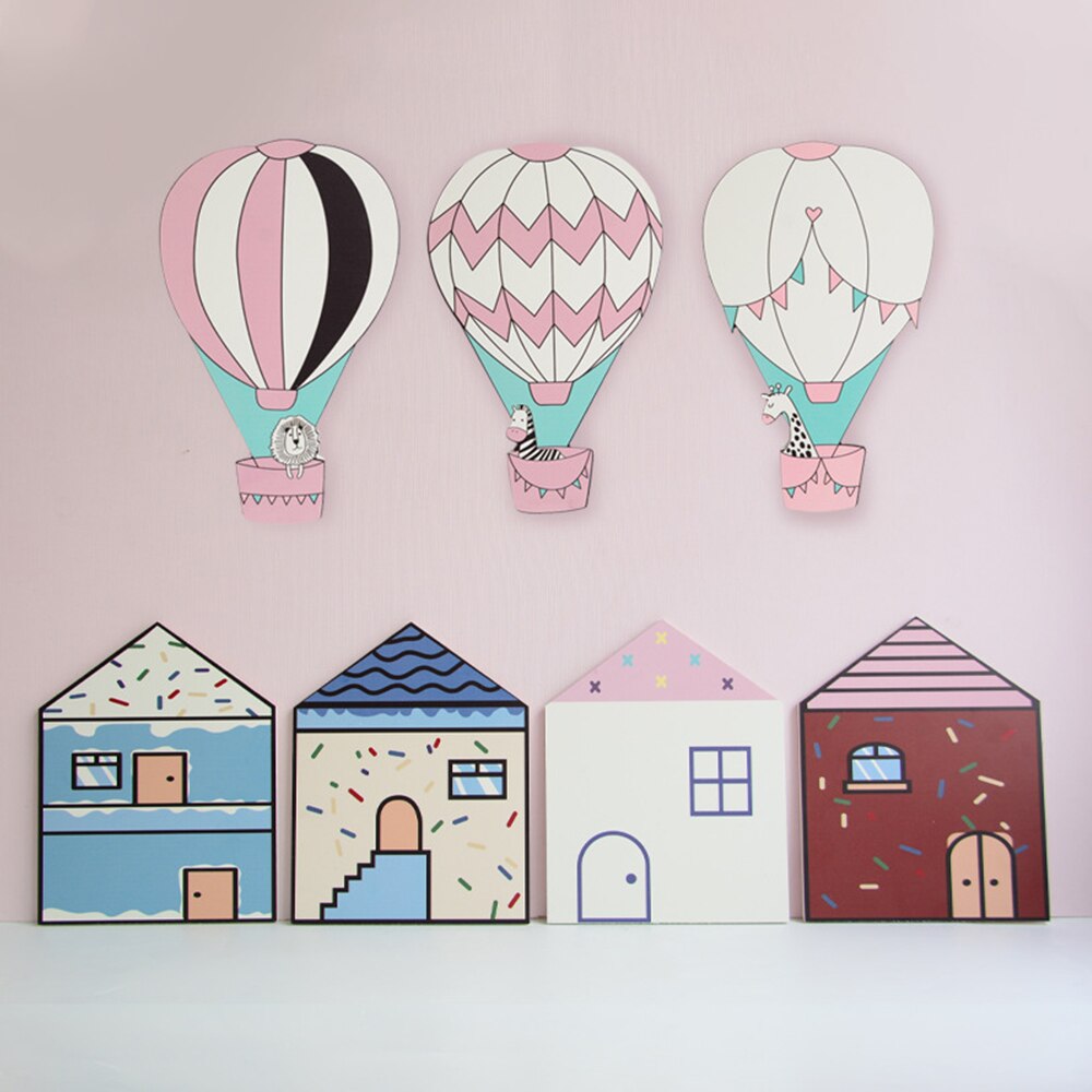Kinderkamer Decoratie Air Ballon Huis Muursticker Diy Kinderkamer Decor Nordic Thuis Kinderkamer Ornament Wall Art