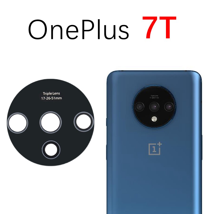 Hinten Zurück Kamera Glas Objektiv Für OnePlus 3 5 5T 6 6T 7 7T 8 8T 9 Pro Nord N100 Kamera Glas Abdeckung Ersatz Mit Klebeband: OnePlus 7T