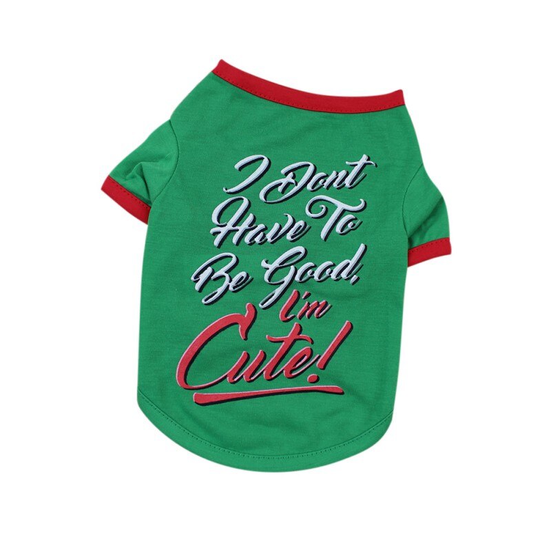 WINTER Pets Dog Clothes Christmas Bones Dog Pet Vest Puppy Cotton T Shirts Dog Shirts Dog Supplies: D / XS