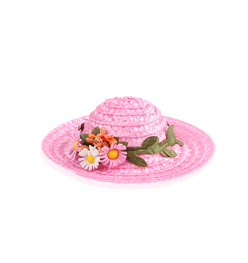 Hond Hoed Cap Zomer Bloemen Mode Hoed Voor Honden Casual Stro Cap Voor Kleine Honden Katten Hoed Chihuahua Yorkshire teddy 4 Kleuren: Pink Daisy / S 12X5m