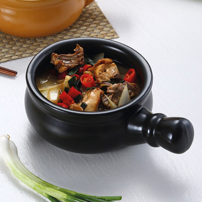 Comida para bebê mingau pote mini cerâmica único punho pequena caçarola arroz sopa de leite panela stewpan barro cozinhar pote