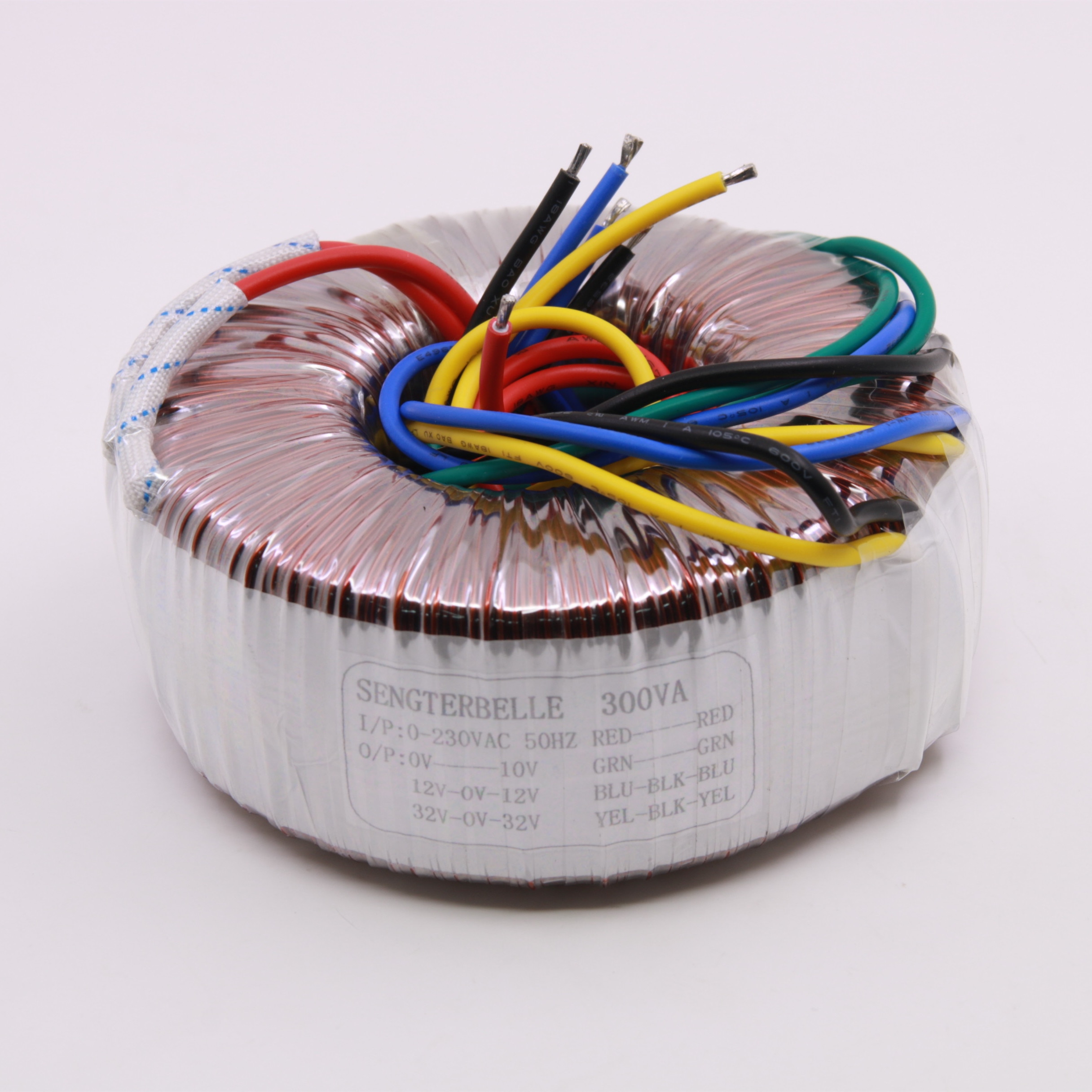 300W Audio Toroidal Transformer Output: 32V-0-32V, 12V-0V-12V, 0-10V Pure Copper Power Transformer