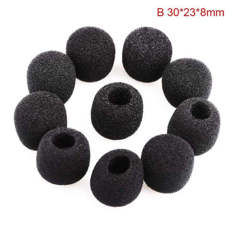 10 sztuk mini mikrofon pokrywa zestaw słuchawkowy wymienna pianka mikrofon pokrywa Mic pokrywa zestaw słuchawkowy osłona przeciwwiatrowa pianka: Czerwony