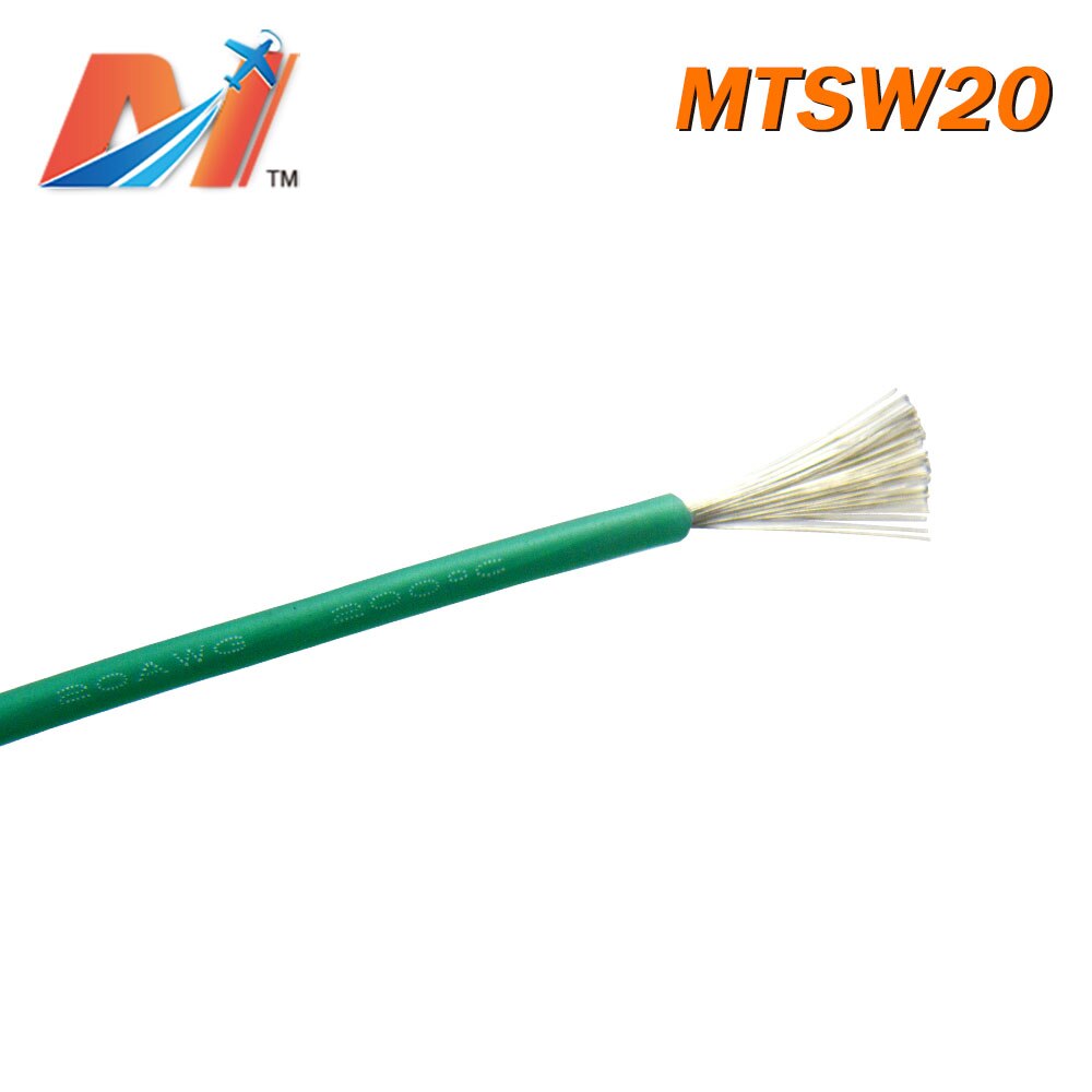 Maytech Clearance (1meter) power silicon wire AWG20 GREEN COLOR