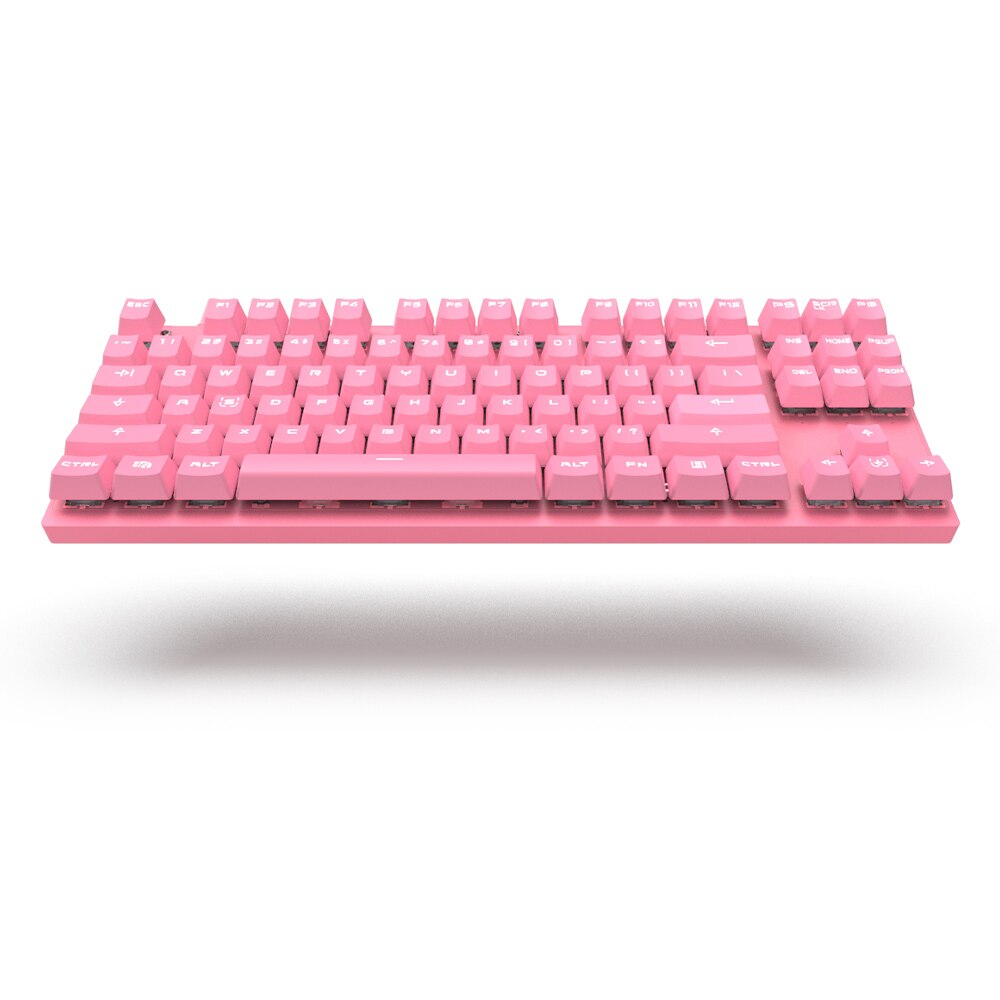 Oryginalna mechaniczna klawiatura gamingowa Motospeed CK82 USB przewodowa 87 klawiszy z podświetleniem RGB czerwony/niebieski przełącznik dla komputer stancjonarny Gamer