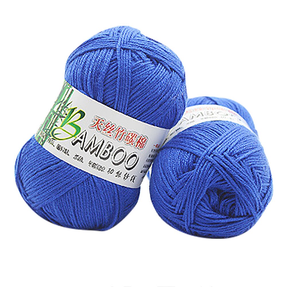 100% bambou coton doux naturel tricot Crochet tricots laine fil 50g pull chapeau tricot coton fil accessoires