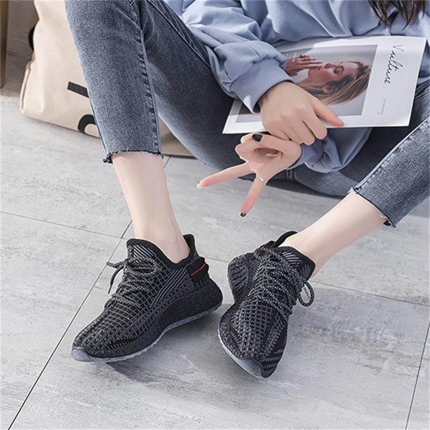 Damesmerk sneakers platte zool reflecterende tennisschoenen dames meisjes mesh casual sneakers gevulkaniseerde schoenen