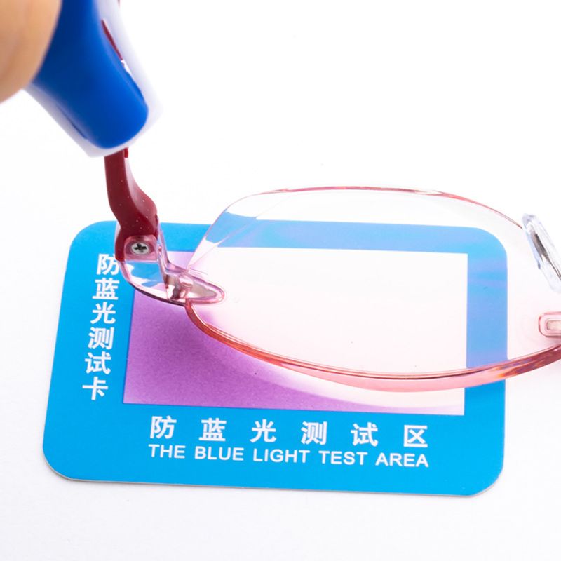 10 stk pvc anti-blåt lys testkort test lys briller blåt lys afsløringskort  c63b