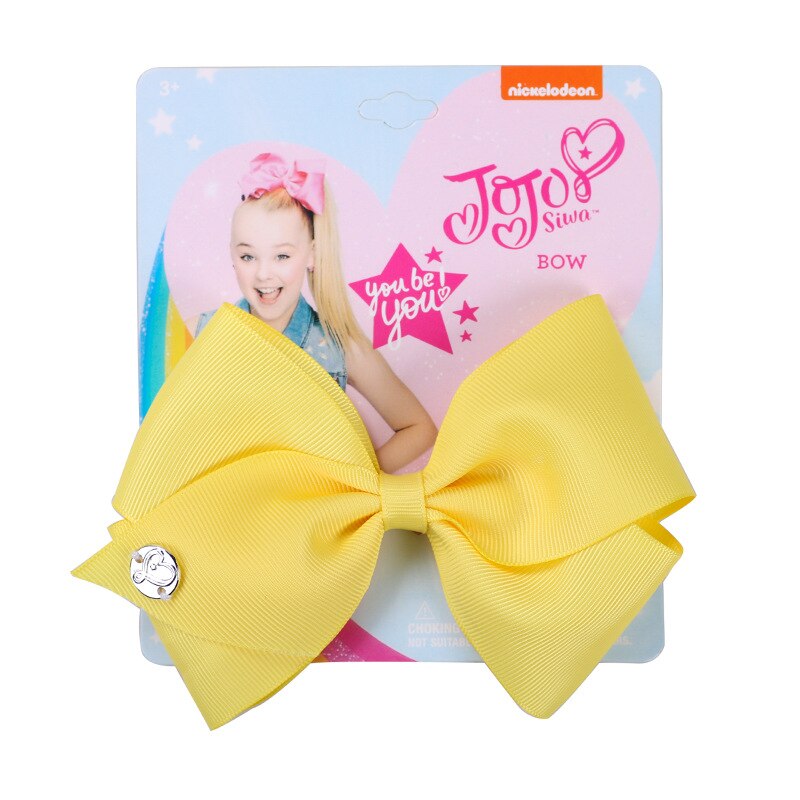 35 couleurs 5 pouces arcs pince à cheveux chapeaux cheveux arc pour bébé enfants filles à la main ruban nœud papillon cheveux accessoires: Jaune clair
