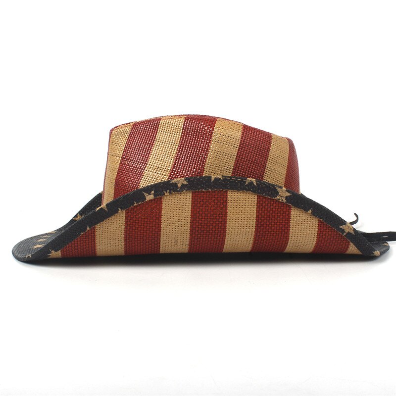 Women Men Straw Cowboy Hat Gentleman Western Sombrero Hombre Cowgirl Jazz Caps
