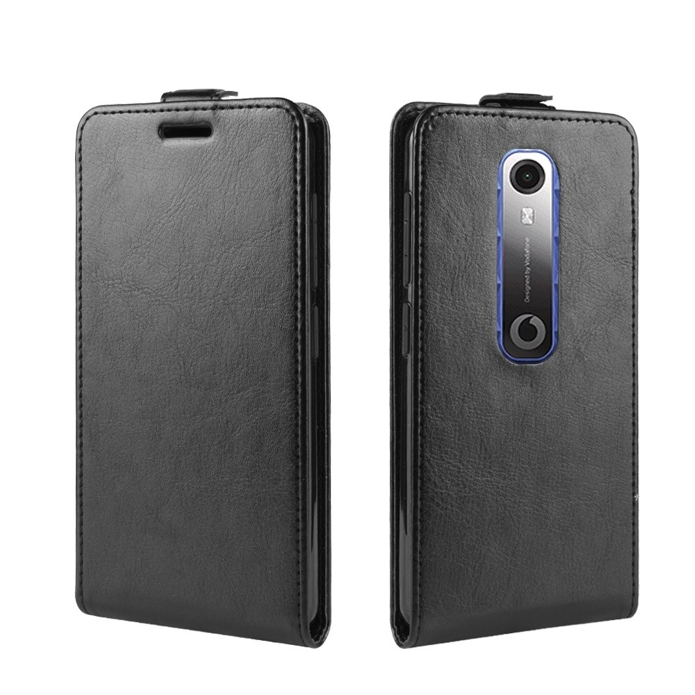 For Vodafone Smart N10 VFD 630 Vertical Flip Leather Case Upright Retro Cell Phone Holster Fundas Case Cocver for VDF630: Black
