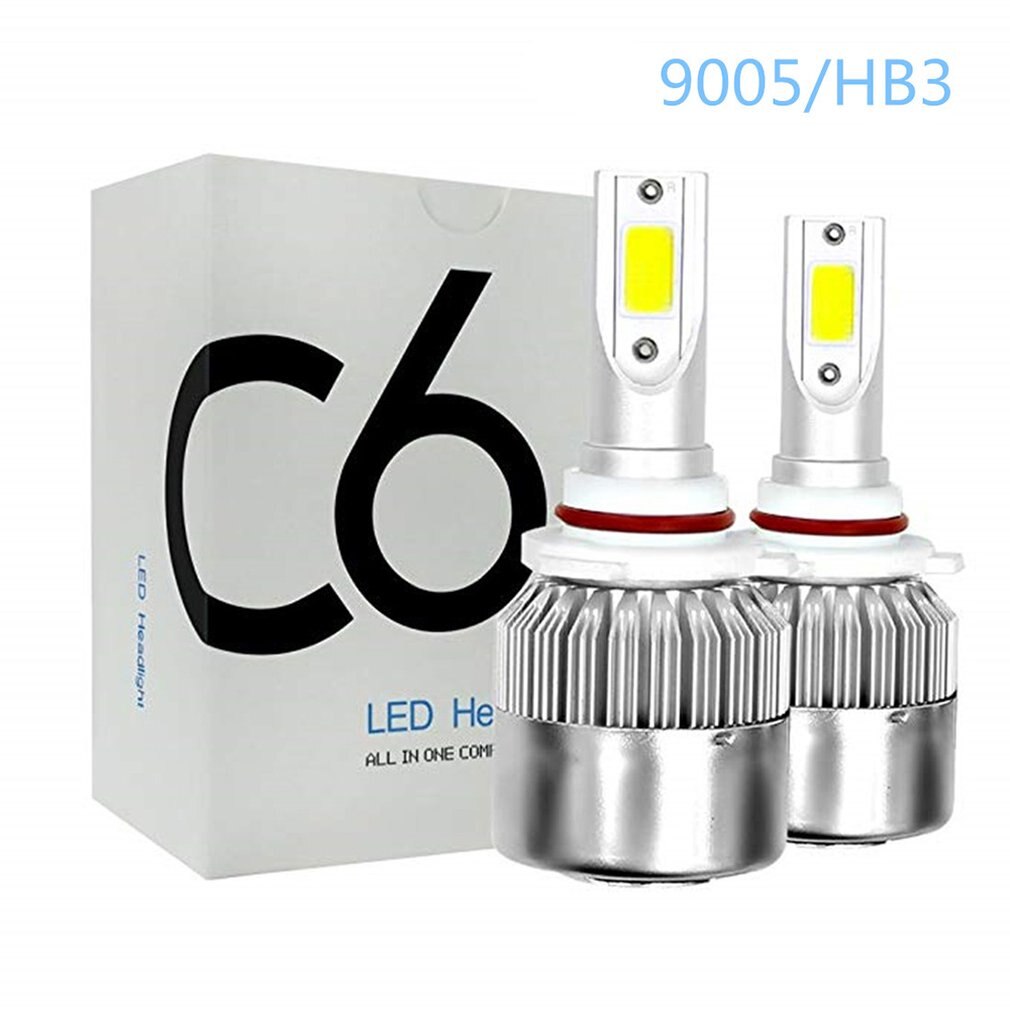 C6 Car Led Headlight Aviation Aluminum Ip68 Protection Level Car Led Headlight 360 Degree Light Cob Light Source: changeable