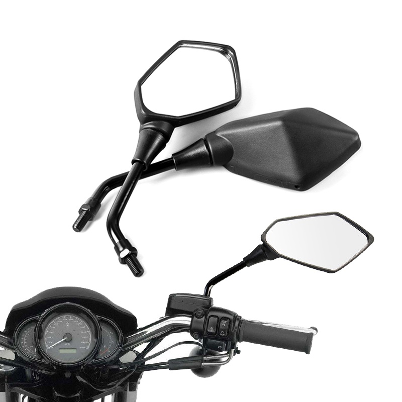 2 stks/paar Universele 8mm 10mm Motorfiets Spiegel Scooter E-Bike Achteruitkijkspiegels Elektromobiel Achterkant Bolle Spiegel