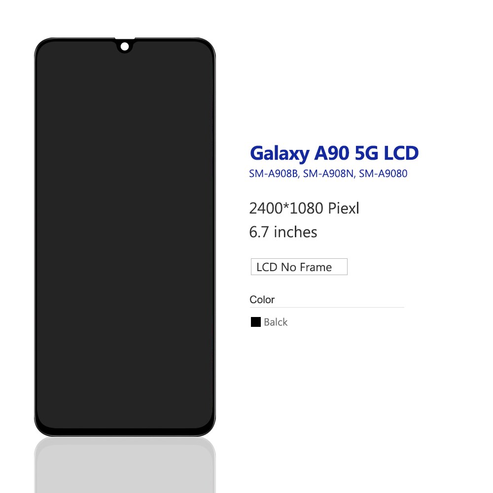 6.7 for for para samsung galaxy a90 5g lcd tela de toque digitador assembléia substituição para samsung a90 5g a908 a908n display