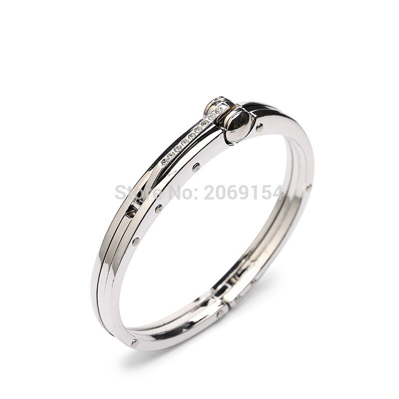 Pulsera de Metal para hombre, brazalete de joyería, , cadena de eslabones de acero inoxidable, de para , Color negro: PLATEADO