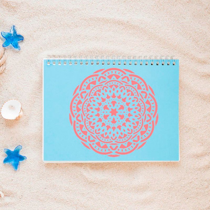 9pcs/set Mandala Stencil Drawing Template for Tile Floor Painting Board DIY Album Scrapbooking Decor