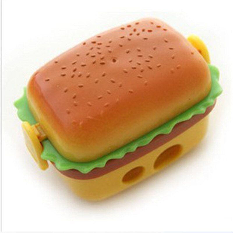 Söt hamburgare mekanisk vässare för blyerts skolkontorsmaterial brevpapper objekt tillbaka till skolan härlig