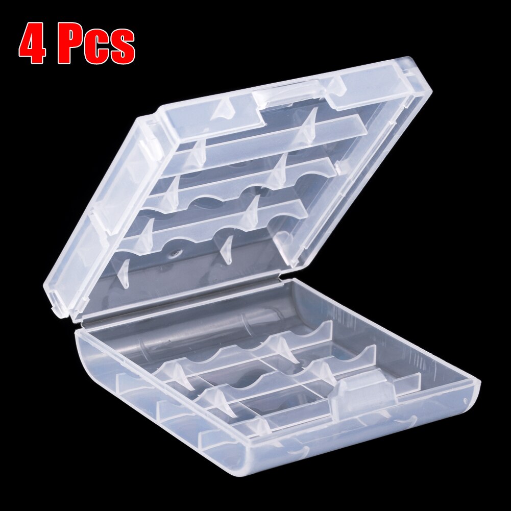 Waterdichte Plastic Batterijen Container Bag Case Aa/Aaa Batterij Opbergdoos Organizer Box Case Voor 4 Stuks Aaa Of aa Batterijen: 4pcs