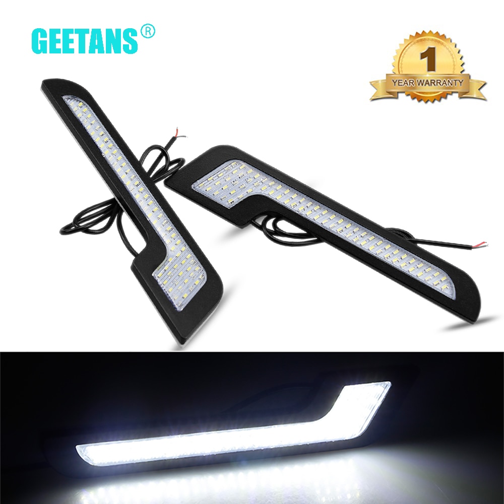 Geetans Rijden Lamp Universele Auto Auto Mist Lichtbron 12V Drl Dagrijverlichting Super Heldere 100% Waterdichte Wit worden