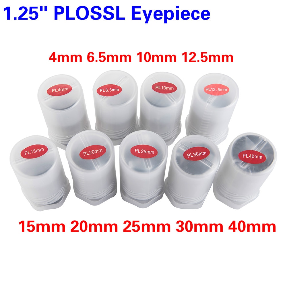 Telescopio Monocular astronómico de Metal, 1,25 ", 4mm, 6,5mm, 10mm, 12,5mm, 15mm, 20mm, 25mm, 30mm, 40mm