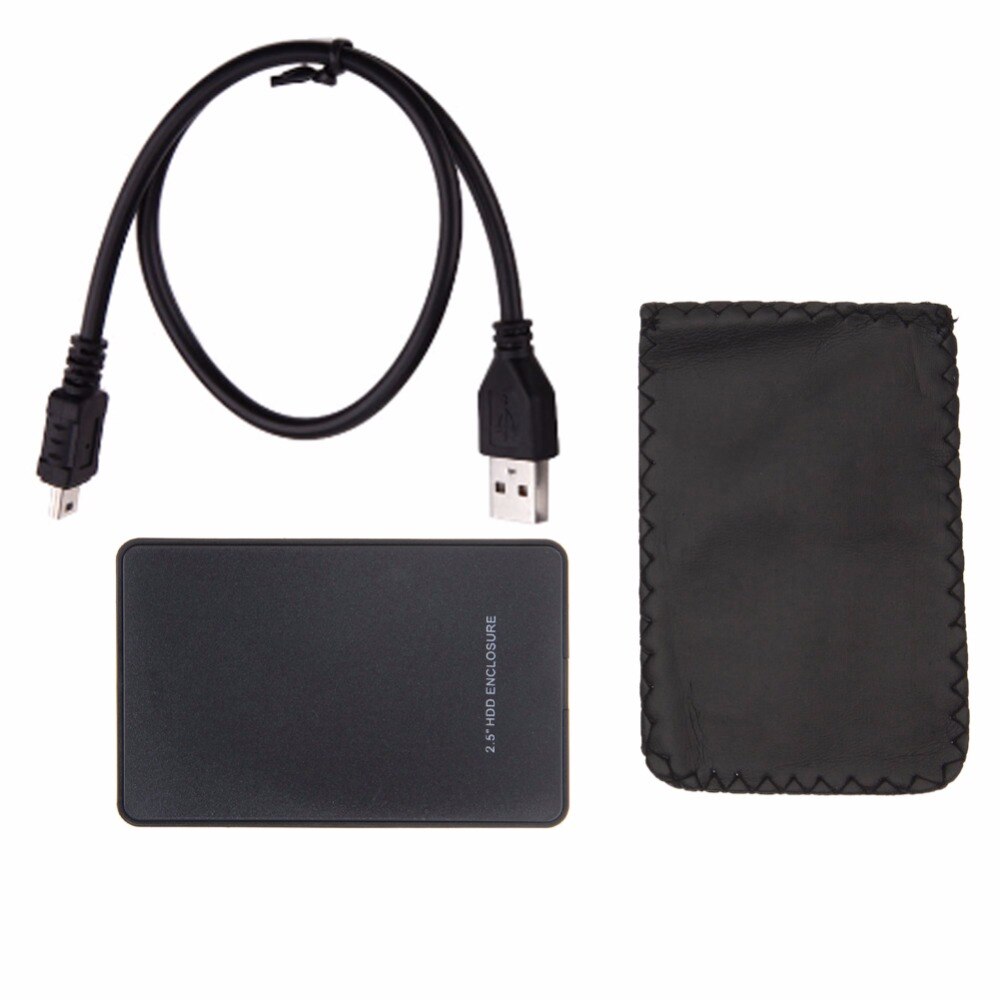 External HDD Enclosure for Hard Disk USB2.0 Sata Portable Case 2.5" Inch Hdd Hard Drive Case Black HDD Box