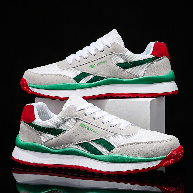 Scarpe da Golf da uomo originali di moda Sneaker Mesh traspirante verde rosso scarpe sportive da uomo scarpe da Golf basse di qualità esterna Spike: bai lv / 39
