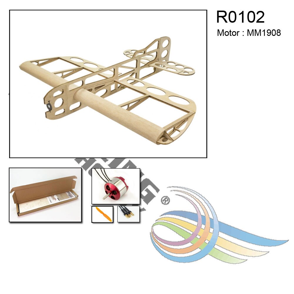 modèle d'avion en bois Balsa GEEBEE 600mm envergure Kit Balsa modèle en bois/avion en bois pour bâtiment d'entrée de gamme: R0102