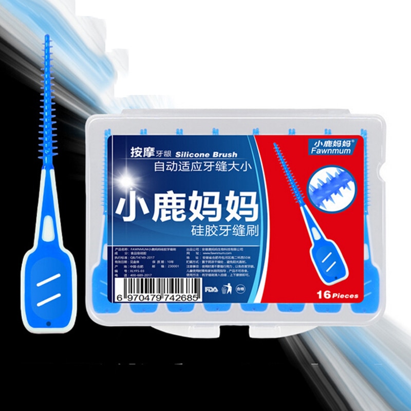 Tandstik tandbørste tandtråd tandtråd 16 stk/sæt blød elastisk massage tandkøds interdental børste massage