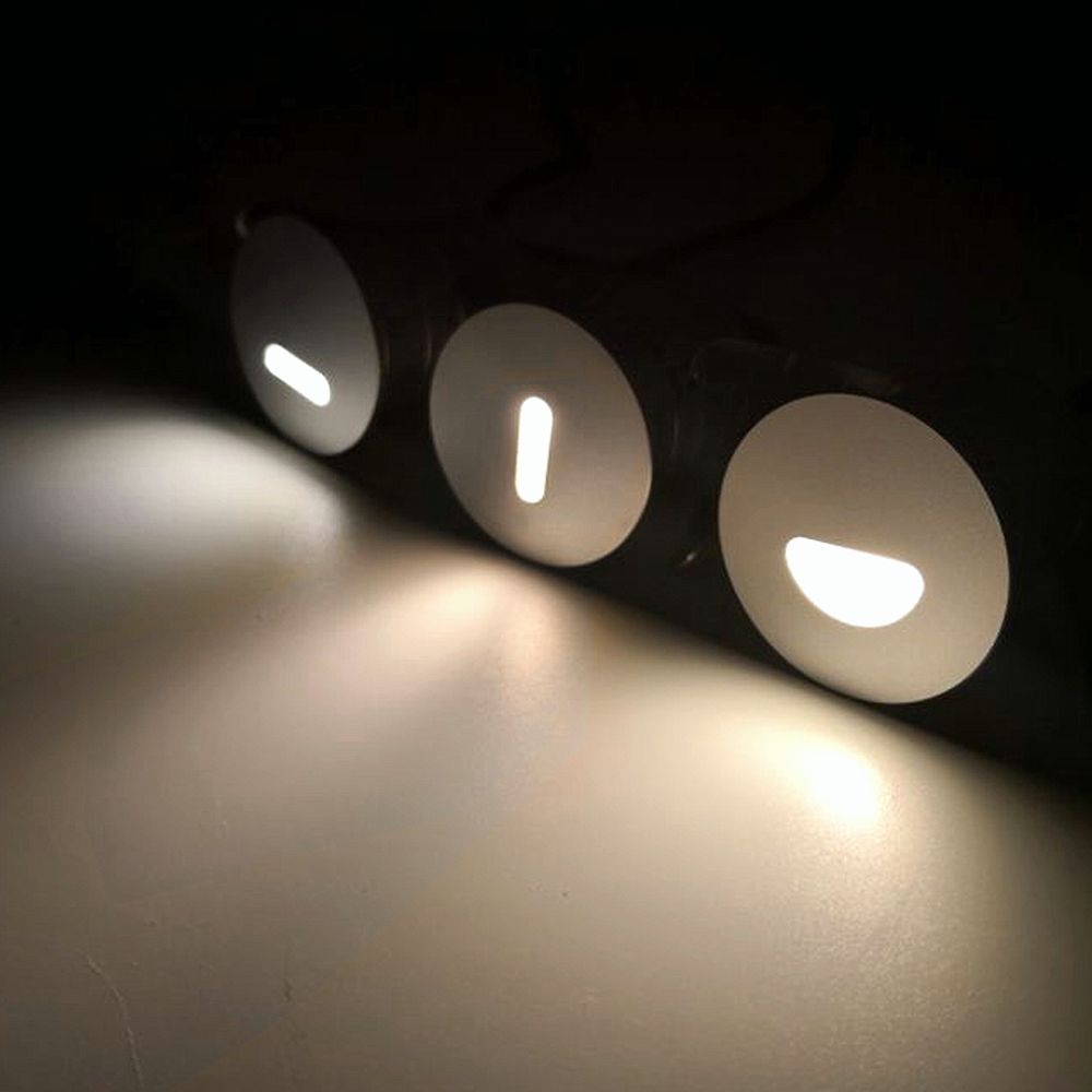 1W Led Recessed Stair Light IP67 Waterproof Step Light 12-24V Deck Staircase Wall Lamp Outdoor Garden Path Yard Landscape Light