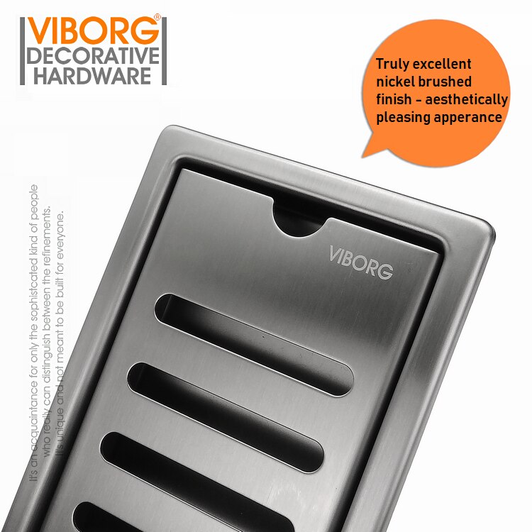 VIBORG 800mm x 100mm Deluxe 304 Rvs Extra dikke Rechthoekige Badkamer Douche Linear Afvoerputje Drainage stainer
