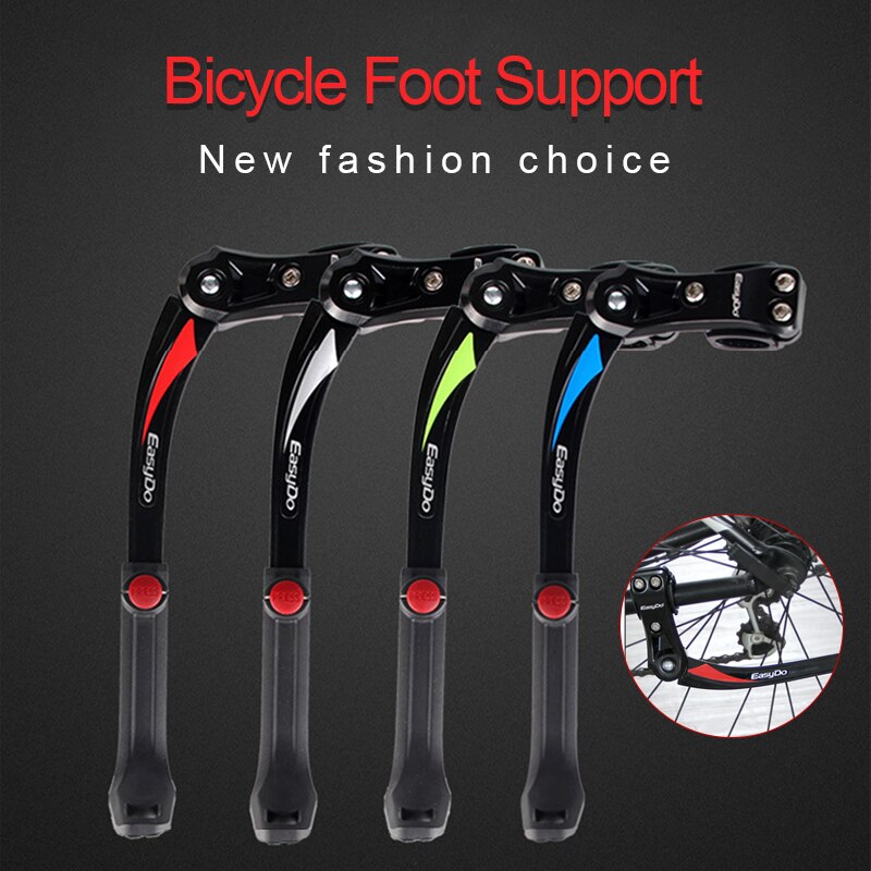 Adjustable Bicycle Kickstand Mountain Bike MTB Aluminum Side Rear Kick Stand Fit for 24 "-29" Mountain Bike Cycling Parts
