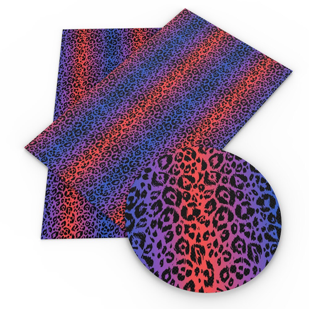 20*33cm gradient farve leopardtrykt kunstlæder stof ark kunstlæder tøj polstring diy øreringe buer ,1 yc 11285: 1105237001