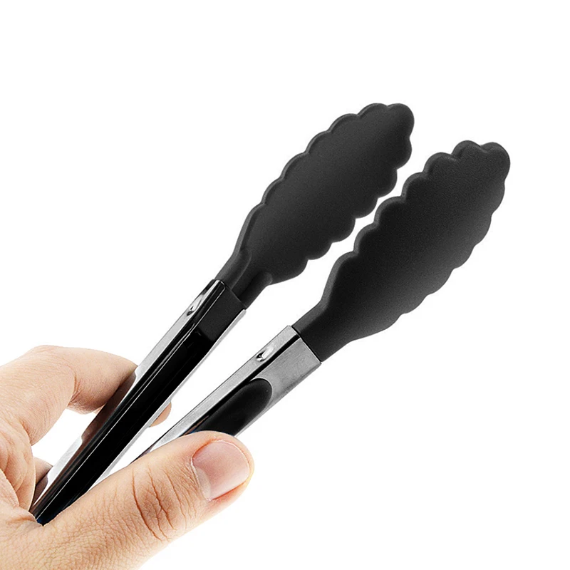 Pince alimentaire en acier inoxydable, pince de cuisine antidérapante en Silicone et Nylon, outils pour salade de barbecue, accessoires de cuisine pour gril