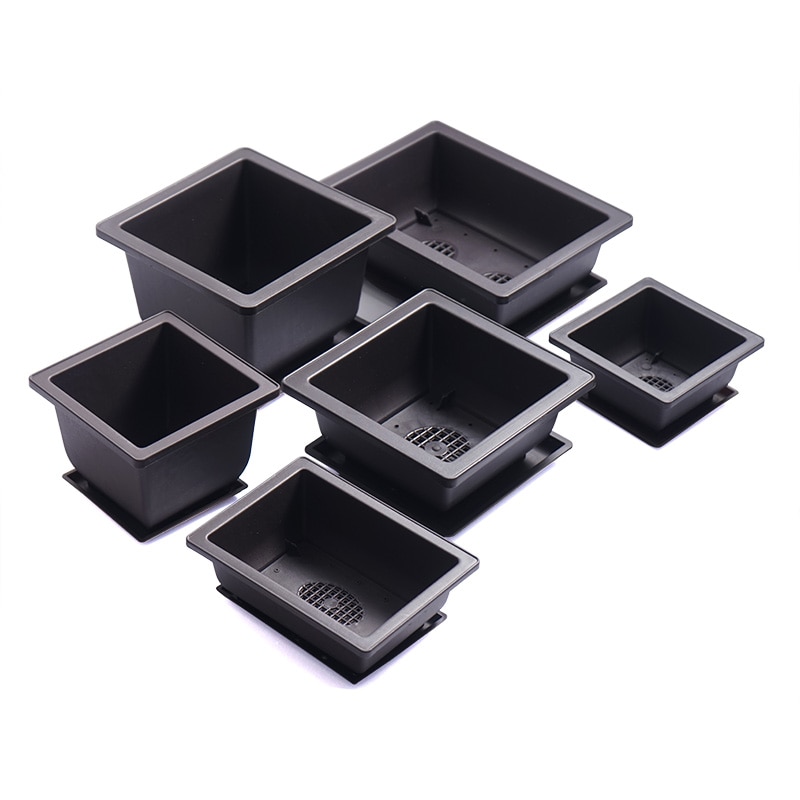 Pot de fleurs en plastique pour Imitation, balcon carré, bol à bonsaï pour pépinière et jardinière rectangulaires, Pots de fleurs à fond du plateau