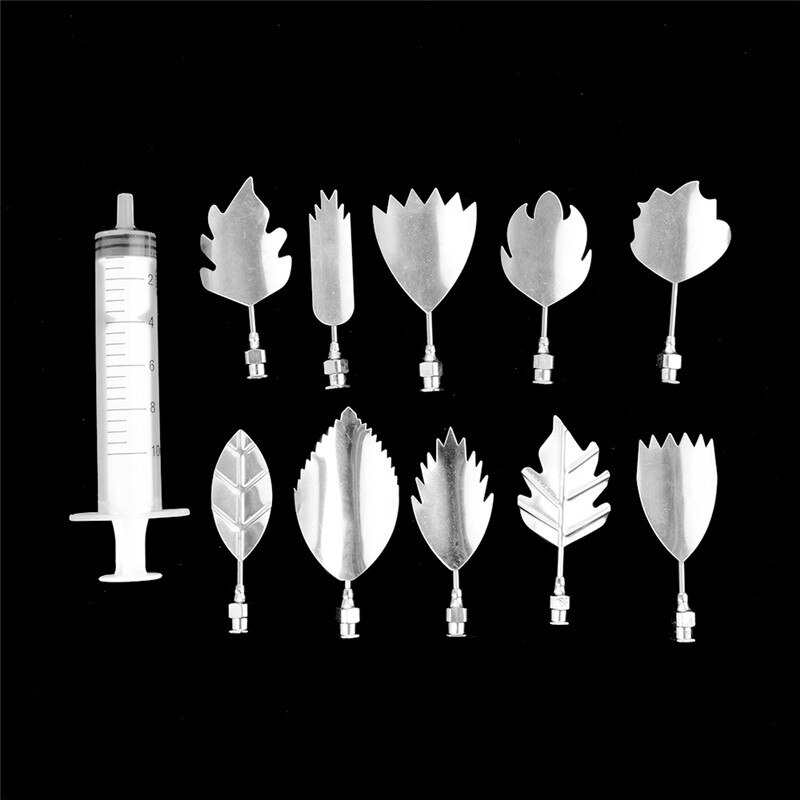 10 stk / sæt blomsterblade 3d gelé kunstværktøj kage jello kunst gelatine værktøjer buddyser bageware sæt kage dekorationsværktøjer