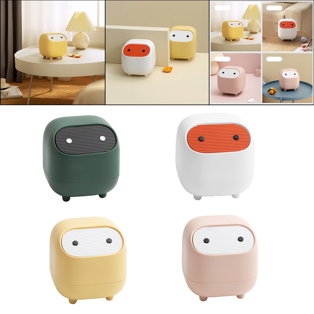 Mini Cute Waste Bin Desktop Trash Can Office Desktop Garbage Bin