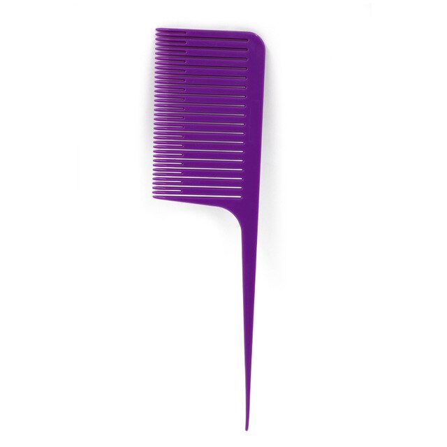 Peine de teñido de cola Pro-pelo teñido tejido corte peines cepillo de pelo para salón de peluquería resistente a altas temperaturas: Púrpura