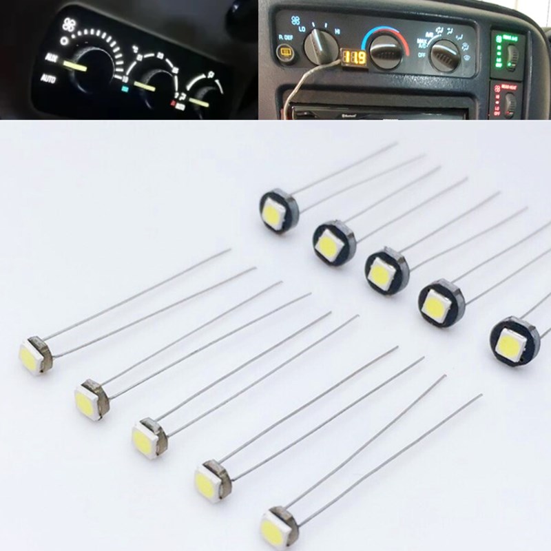 10PCS T1 T3 T4.2 T4.7 T5 Car Bulb LED Lights12V 1SMD Instrument cluster lamp indicator central control CD air conditioning lamp