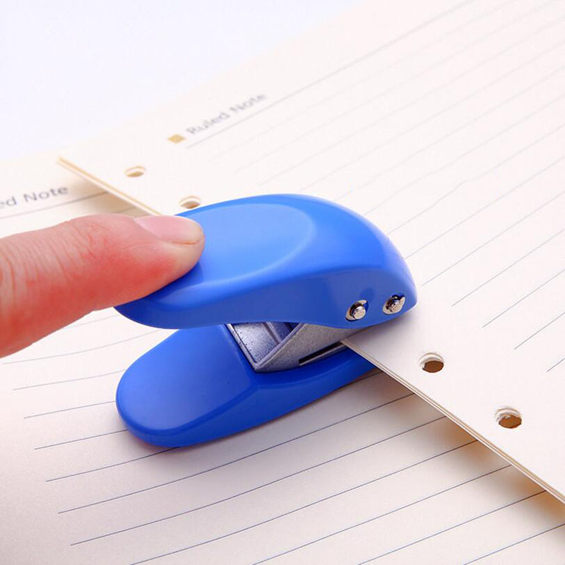 Cute Mini Single Hole Stapler Portable Small Puncher School Office Supplies Children Students Learning Stationery 1pc