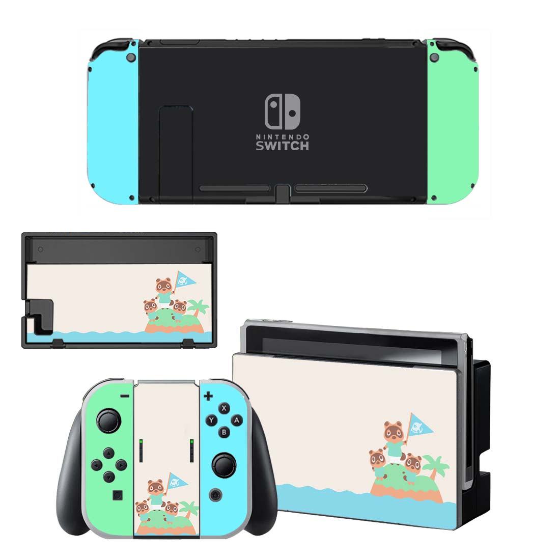 Película protectora decorativa de vinilo estilo Cool Animal Crossing para Nintendo Switch NS consola NX y pegatinas de juego de cubierta completa Joy-con: BYSNS0059