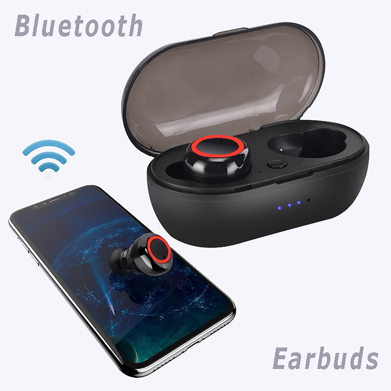 Y50 Bluetooth Headset Tws2 Mini Draagbare Met Draadloze Bluetooth Headset Met Dual Mic En 2000Mah Batterij Opladen Case # t2