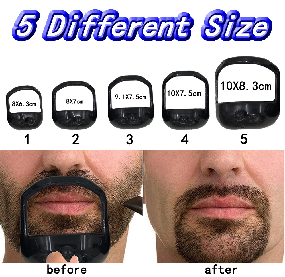 5 Stuks Baard Styling Sjabloon Franse Baard Of Sik Scheren Sjabloon Snorhaar Vormgeven Tool Trimmen Levert Mannen Baard Zorg