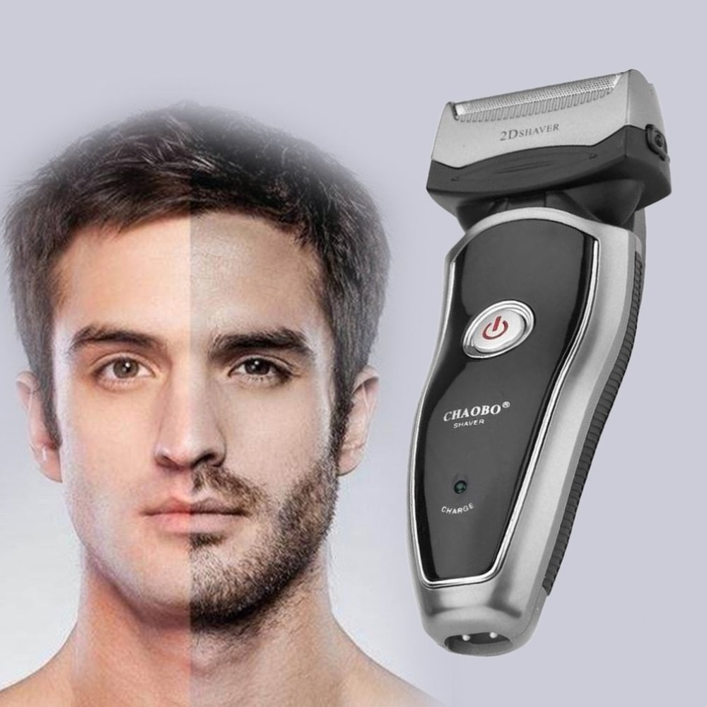 US Plug Rechargeable Cordless Electric Razor Portable Man Beard Shaver Groomer Double Side Trimmer Face Care Tool